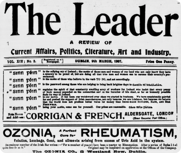 Dublin Leader, 9 March 1907.