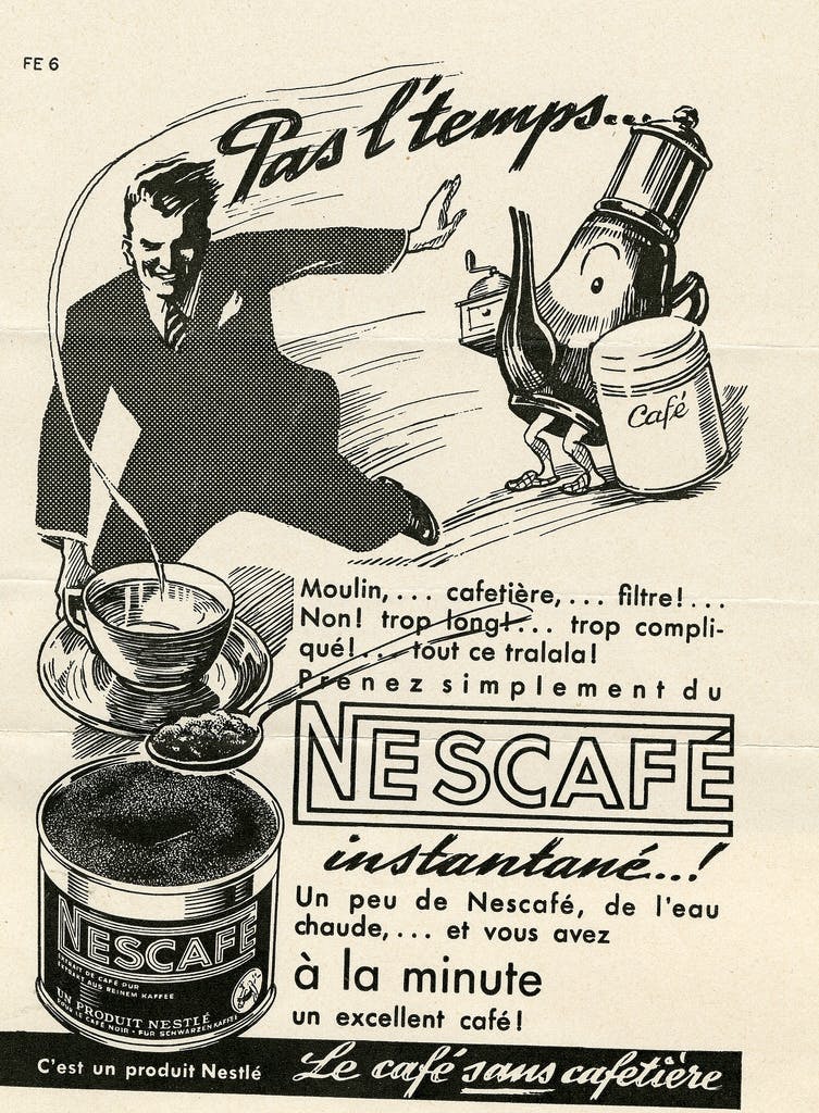 1930s Nescafe advert from a Swiss newspaper