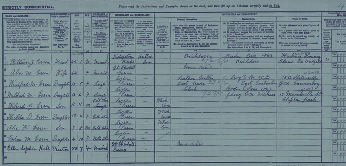 An old census record