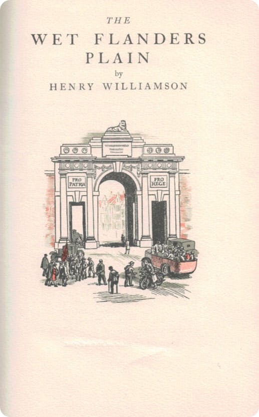 The first edition of the The Wet Flanders Plain, pub. 1929, The Beaumont Press.