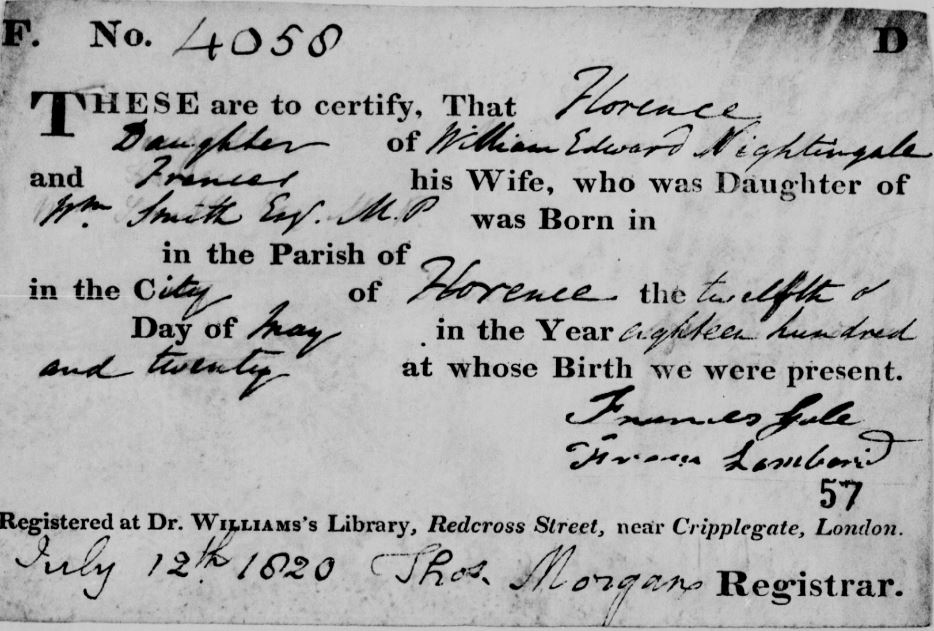 Florence Nightingale birth