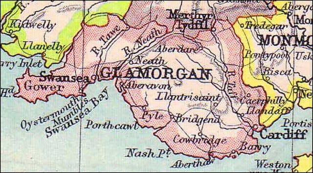 Map of Glamorgan