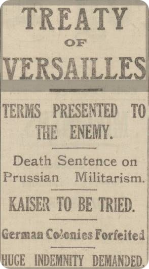 the terms of the treaty were printed in a variety of British newspapers including the Derby Daily Telegraph