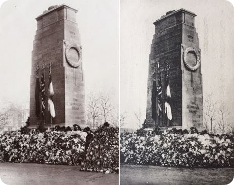 Cenotaph photos, 1920s