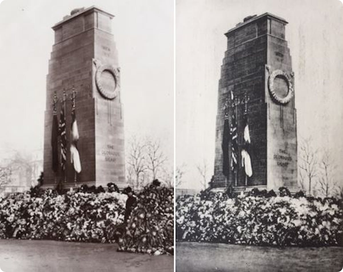 Cenotaph photos, 1920s