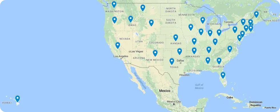 US states that we hold exclusive marriage records for