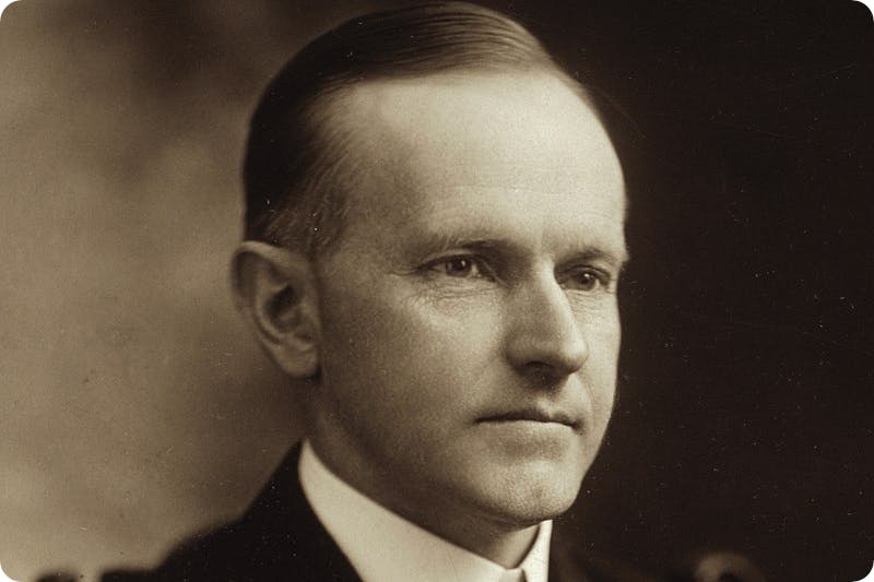 US President Calvin Coolidge