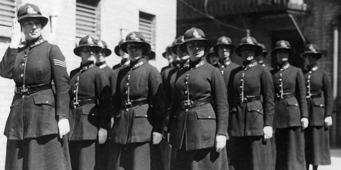 Female police officers, pictured in 1921