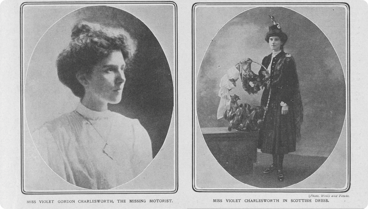 Photos of the ‘heiress’ in The Sketch, 13 January 1909.