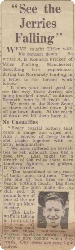 D-Day stories, Manchester Evening News