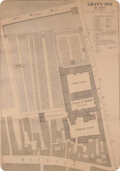 Gray’s Inn Road in 1677