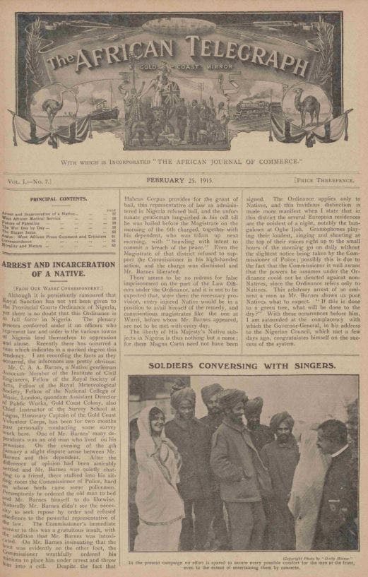 African Telegraph and Gold Coast Mirror archive