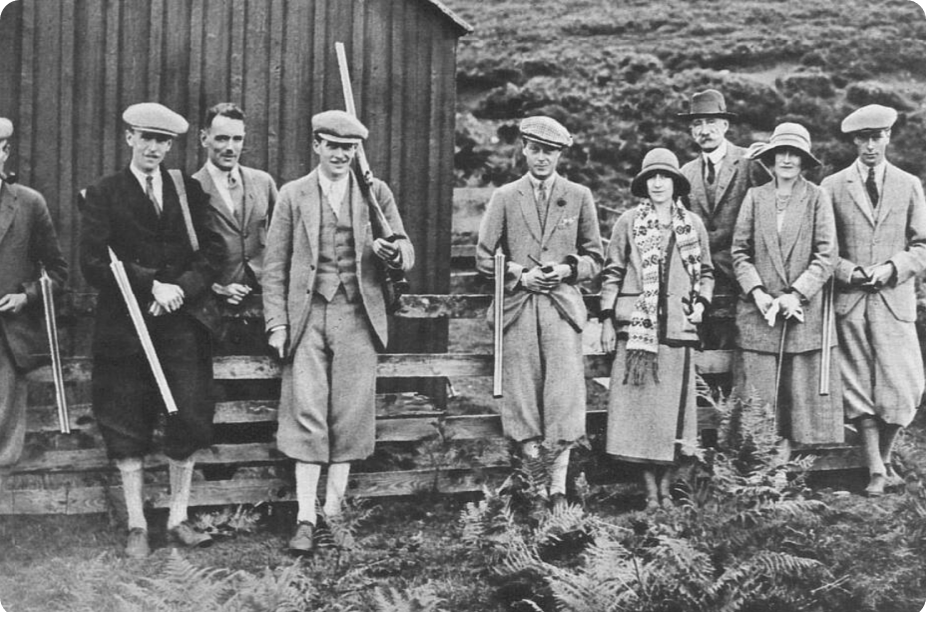 bruce ogilvy with the prince of wales, duke of york and duchess of york