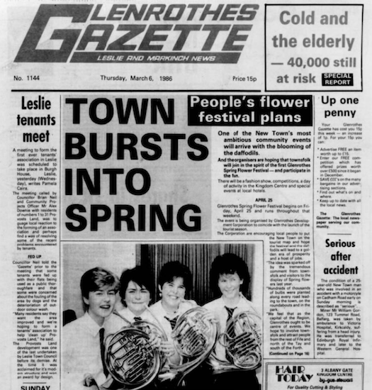 Glenrothes Gazette, 6 March 1986.