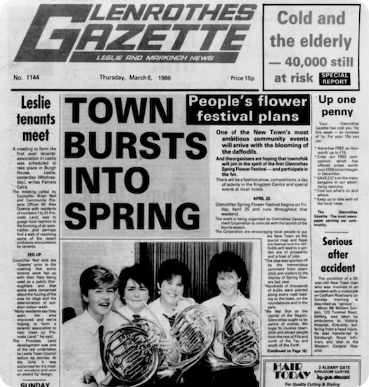 Glenrothes Gazette, 6 March 1986.