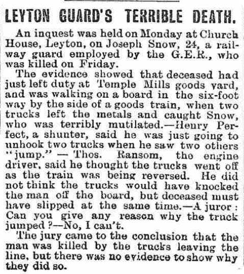 Railway accidents reported in old newspapers