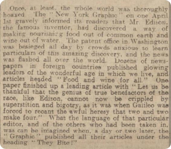 Thomas Edison hoax