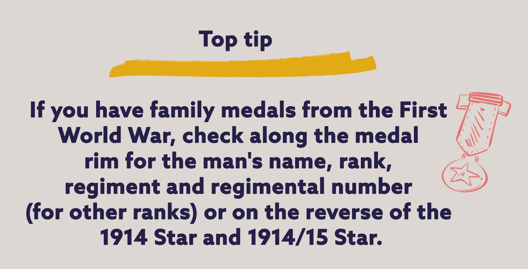 Trace ww1 ancestor medals