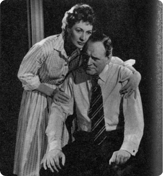 Bernard Lee with Diana Churchill in The Desperate Hours