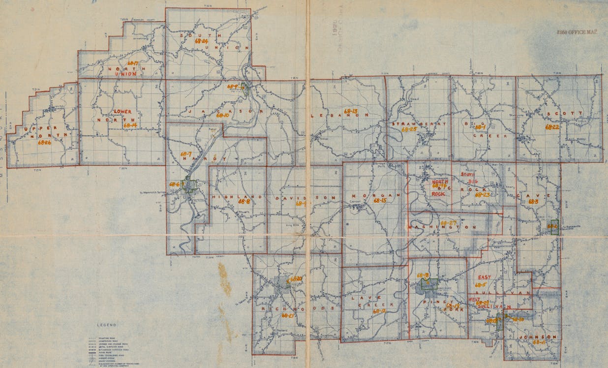 The enumerator's map of Sharp County, Arkansas