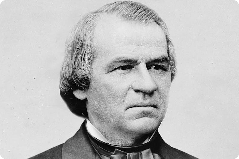 US President Andrew Johnson