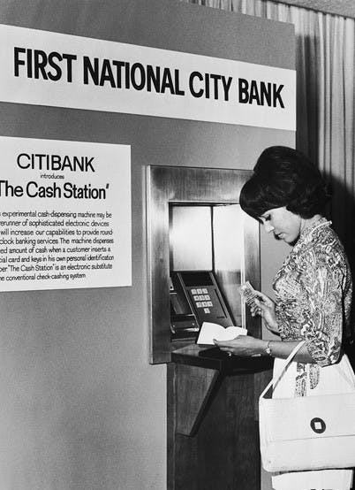 Early ATM in the 1960s.