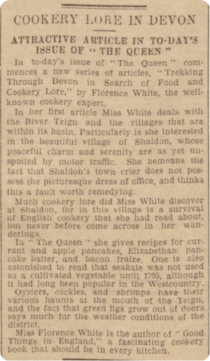 Western Morning News, 10 May 1933.