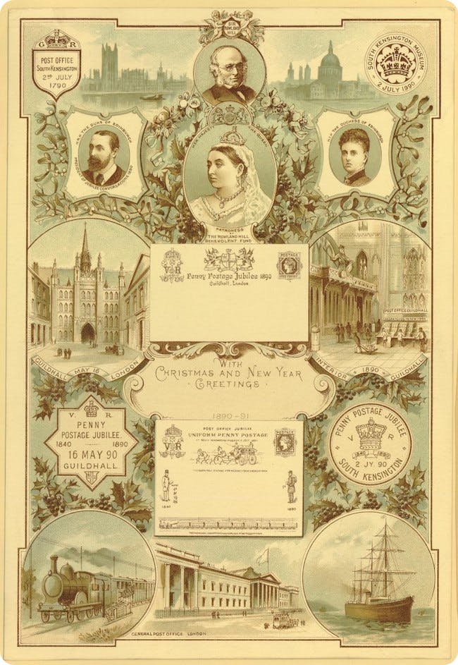Queen Victoria Christmas card