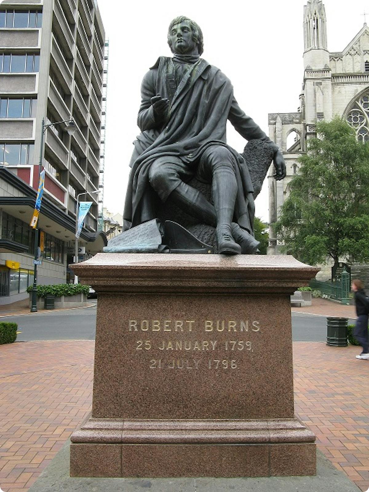 Robert Burns Statue, Dunedin, New Zealand.
