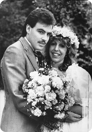 1980s wedding photo