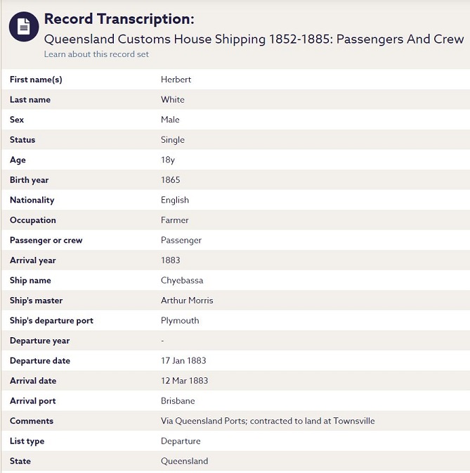 Australian immigration records