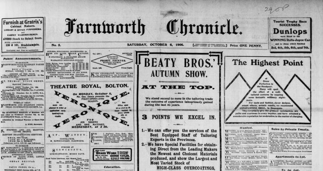 Farnworth Chronicle, 1906.