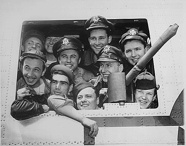 American troops in a tank