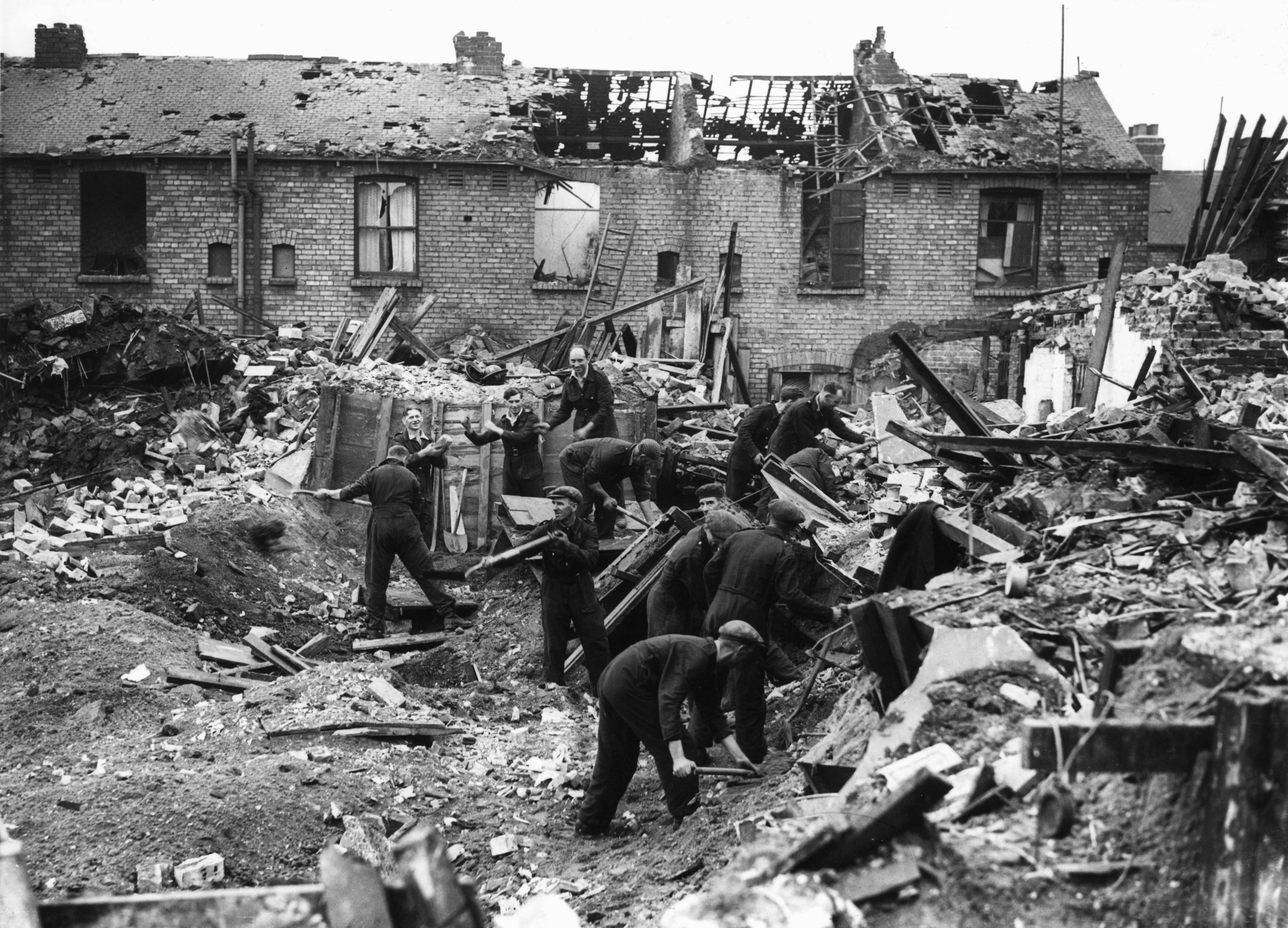 Air raid damage in Bath. 