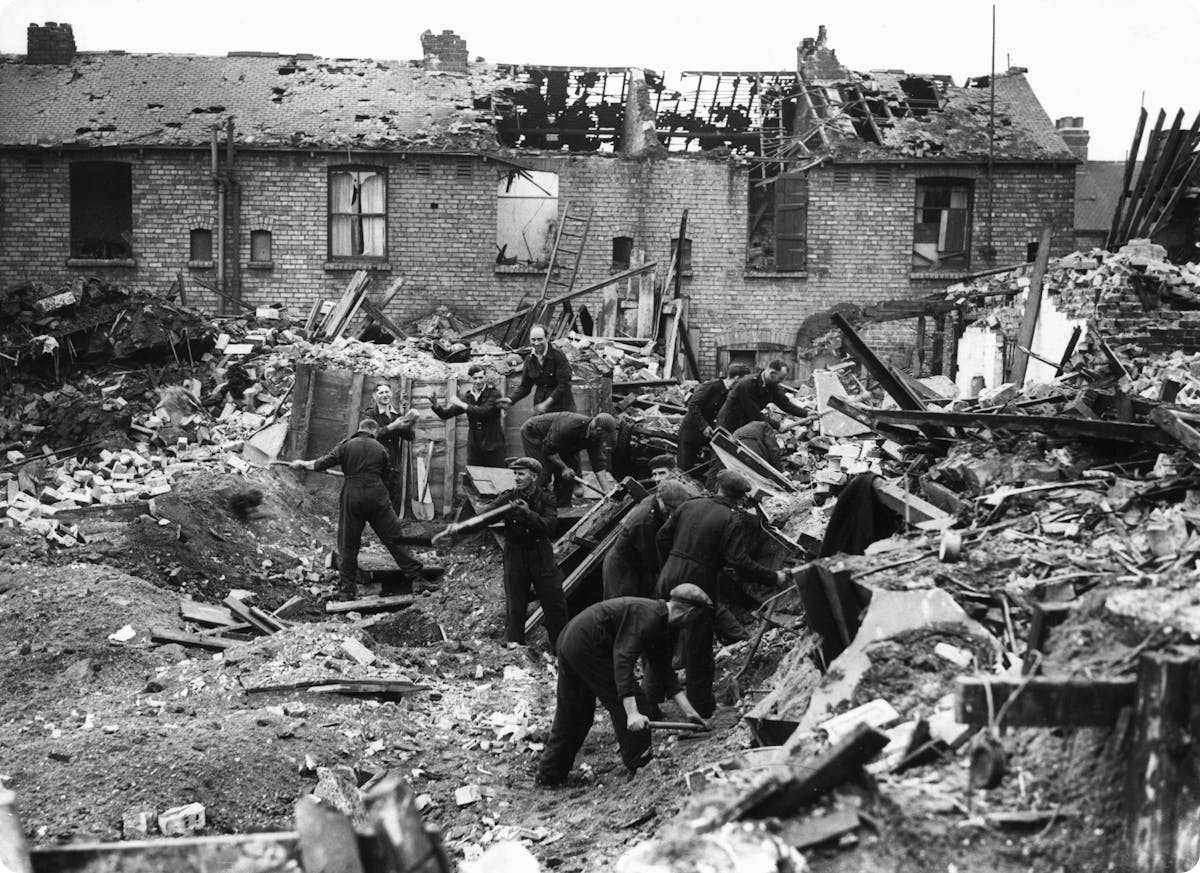 Air raid damage in Bath.