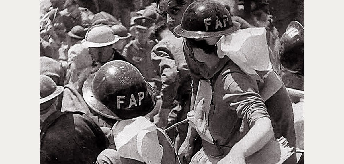First Aid Post volunteers at wartime