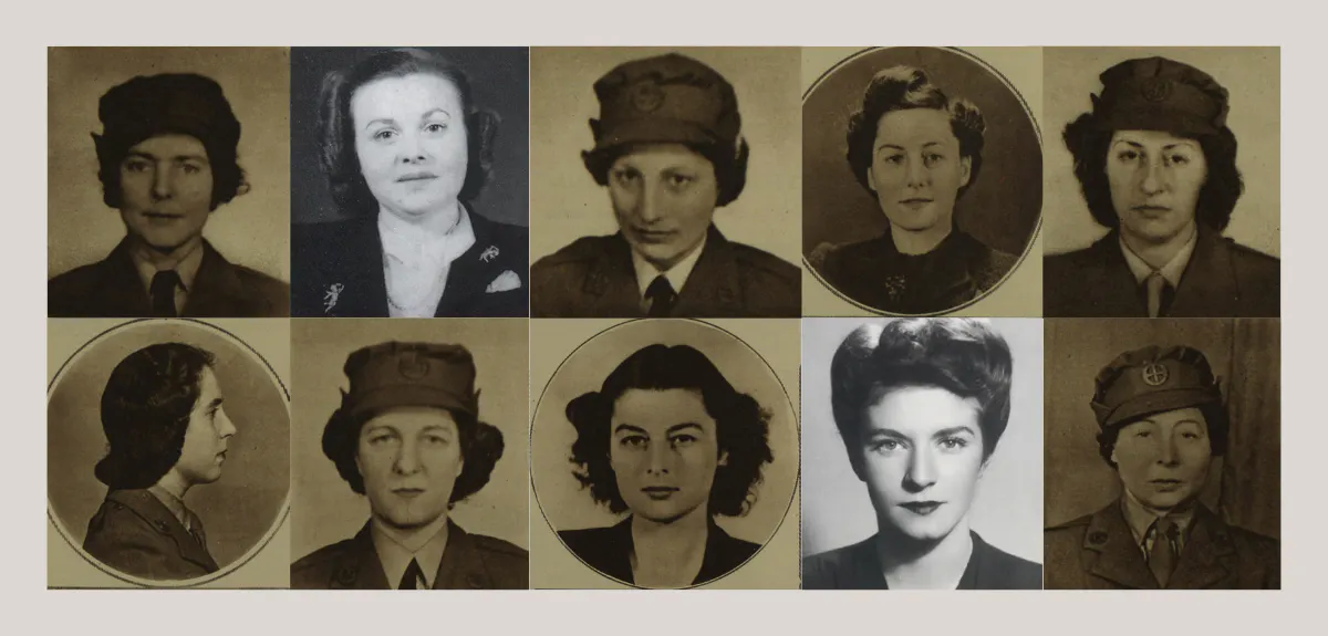 collage of portraits of women SOE agents from WW2