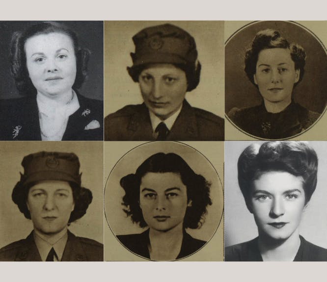 collage of portraits of women SOE agents from WW2