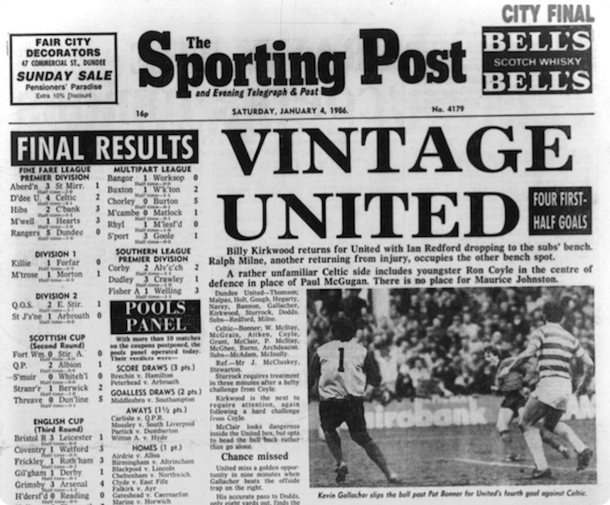 The Sporting Post, 4 January 1986.