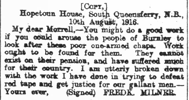 Burnley Express, 19 August 1916. 