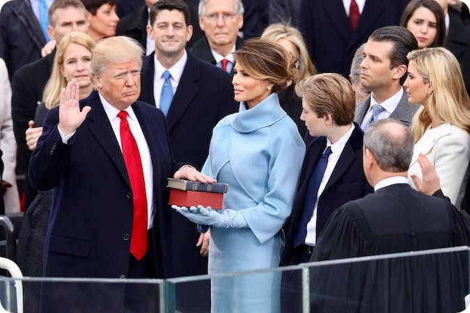 Donald Trump's swearing-in ceremony.