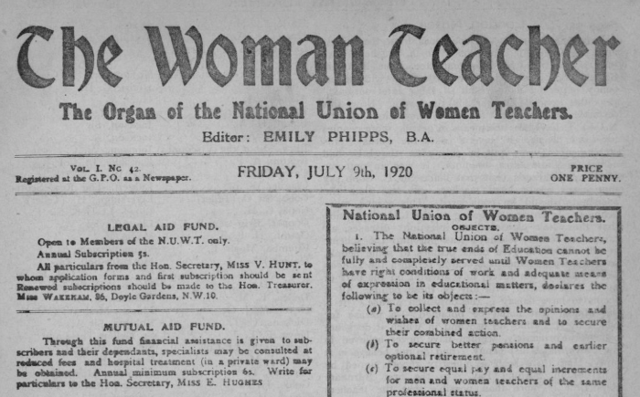 Woman Teacher, 9 July 1920. 