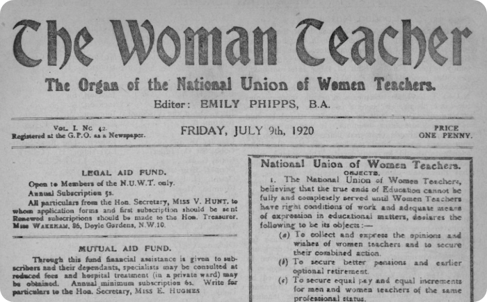 Woman Teacher, 9 July 1920.