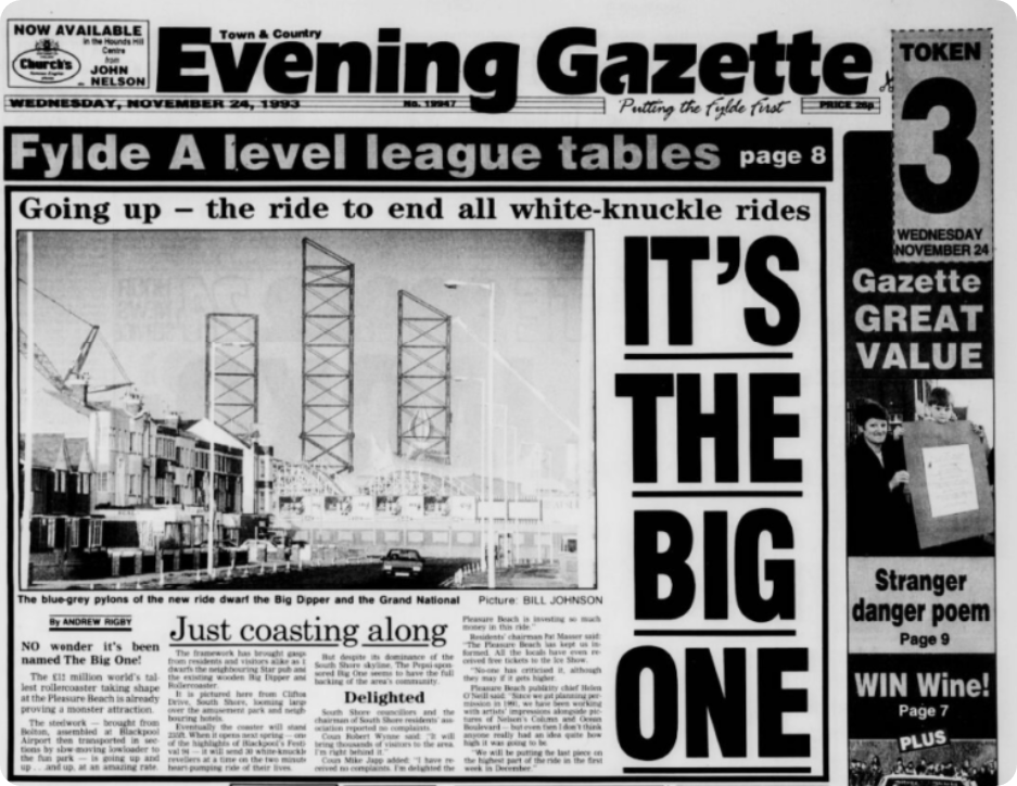 West Lancashire Evening Gazette, 28 April 1986.