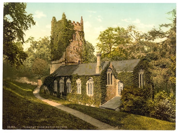 Cockington Church, Torquay, c. 1900.