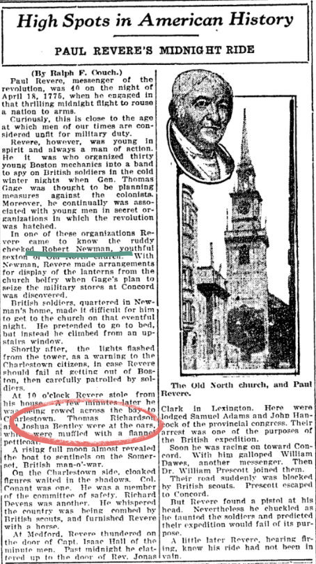 Paul Revere's midnight ride