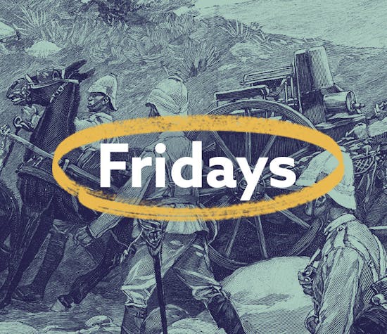 Friday blog header with Boer War illustration background