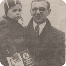 Nicholas Winton with one of the children he helped rescue, pictured in the Sunday Mirror, 28 February 1988.