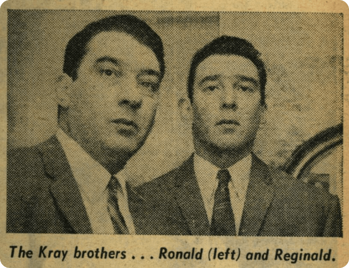 The Kray twins featured in the Daily Mirror, 19 April 1967. 