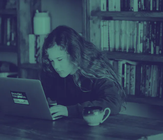 teenager doing school work